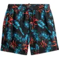 Superdry Superdrytil mænd. M3010232A Marineblå badedragt med hawaiimønster (S), Badetøj, Genanvendt polister, Bæredygtig