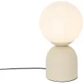 QAZQA Hotel Chic Bordlampe Beige med Opal Glas - Pallon Trend
