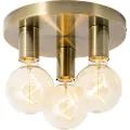 QAZQA Moderne loftslampe bronze rund - Facil