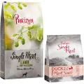 Purizon Økonomipakke: 2 x 12 kg Purizon Single Meat - én slags kød - Lam med ærter & humleblomster