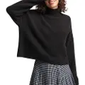Superdry Superdrytil kvinder. W6110419A Essential vintage trøje med rund hals sort (XL), Casual, Akryl