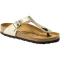 Birkenstock Birkenstocktil kvinder. 1016109 Gizeh Birko-Flor Smalle Sandaler med smal pasform guld (39), Guldfarvet, Fast, Ingen, Casual