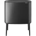Brabantia Touch top affaldsspand BO TOUCH BIN 11 + 23 l, selvsikker grå, stål, Brabantia