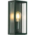 QAZQA Industriel udendørs væglampe mørkegrøn med glas IP44 - Rotterdam