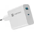 Natec Nuc-2144 65w Usb-a-og Usb-c-vægoplader