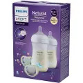 Philips AVENT Natural Response-pakke: 2 Dekorerede Sutteflasker + 2 Ultra Air-sutter 260ml