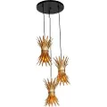 QAZQA Art Deco Pendellampe guld 3-lys - Wesley