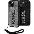 Karl Lagerfeld iPhone 15 Karl Lagerfeld Reversible Sequins Cover - Sort / Sølv