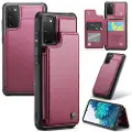 CASEME Samsung Galaxy S20 FE 5G/S20 FE 2022 Caseme C22-etui RFID-kortpung - Rød