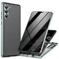 Mtp Products Samsung Galaxy S24 Magnetisk Cover med Hærdet Glas - Privatliv - Grøn