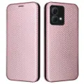 Mtp Products Motorola Moto G84 Flip Cover - Karbonfiber - Rødguld