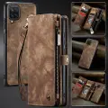 CASEME Samsung Galaxy A12 Caseme 2-i-1 Multifunktionel Pung - Brun