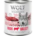 Wolf of Wilderness Økonomipakke: 12 x 800 g Wolf of Wilderness Adult - Single Protein - High Valley - Okse