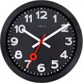Nextime - Vægur Station Numbers 35 cm - Sort - Vægure og bordure - - Homeroom