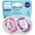 Philips Avent SCF080/04 Ultra Air sutter 2-pak - assorteret farver