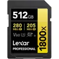 Lexar Professional 1800x 512gb Sdxc Uhs-ii Clase 10 Hukommelseskort