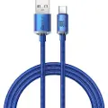 Baseus Crystal Shine USB-A / USB-C-kabel - 1.2m, 100W - Blå
