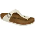 Birkenstock Birkenstocktil kvinder. 745531 Sandaler Normal Gizeh Birko-Flor hvid (38), Fast, Ingen, Casual