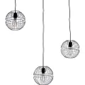 Honsel Moderne pendellampe sort 3-lys - Sphaera
