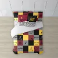 Play Fabrics Nordisk Pudebetræk Med Hogwarts-knapper Til 135/140 220x240 Cm