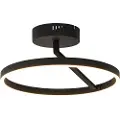 QAZQA Design loftslampe sort inkl. LED 3-trins dæmpbar - Anello