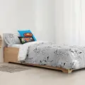 Play Fabrics Superman Dynebetræk Med Knapper Til Seng På 120 Cm 200x200 Cm