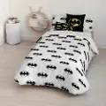 Play Fabrics Batman Basisdynebetræk Med Knapper Til 180 Seng 260x240 Cm