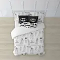 Play Fabrics Dynebetræk Med Knapper Batman Funktioner Til 150/160 Seng 240x240 Cm