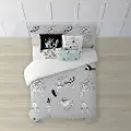 Play Fabrics Looney Dynebetræk Med Knapper Til 180 Seng 260x240 Cm