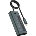 Icy Box IB-HUB1457-C31 USB hub - 7 ports - Grå