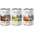 Wolf of Wilderness Økonomipakke: 24 x 400 g Wolf of Wilderness Adult - Single Protein - Mix III: Vildsvin, Kylling, Lam