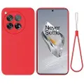 Mtp Products OnePlus 12 Liquid Silikone Cover med Strop - Rød