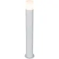 QAZQA Stående udendørslampe hvid med opal skærm 70 cm - Odense
