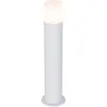 QAZQA Stående udendørslampe hvid med opal skærm 50 cm - Odense
