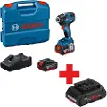 Bosch Gdr 18v-200+2x4.0 Ah+gal 18v-40+l-case Slagskruetrækker
