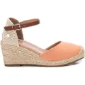 Xti Xtitil kvinder. 14074611-CORAL Koralfarvede espadriller i læder 140746 (40), 5-8 cm, Ruskind, Spænder, Casual, Koralfarvet