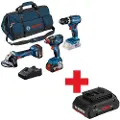 Bosch Trådløs Gsb18v-45 Gdx Gws18v-7 Slagboremaskine Med Gal-taske 2x5 Ah