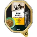 Sheba Mini Filets med kylling og kalkun i sovs vådfoder til katte (bakker 85 g)