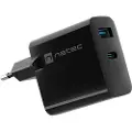 Natec Ribera Gan 45w Usb-a-og Usb-c-vægoplader