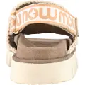 Mou Moutil kvinder. MU.SW461001C Bio taupe-sandaler (39), Fast, Velcro, Casual, Gråt