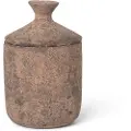 Ferm Living Duftlys URA BURNED SIENNA 13 cm, brun, stentøj, ferm LIVING