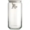 Alessi Køkken opbevaringsglas GIANNI 1,4 l, hvidt låg, glas, Alessi