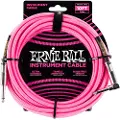 Ernie Ball P06078 10ft Straight-Angle Braided Cable Neon Pink