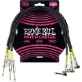 Ernie Ball P06076 1.5ft Straight-Angle Patch Cable 3 Pack Black