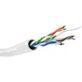 Goobay CAT 6 network cable U/UTP white 100 m - CCA cop - Hvid - 100 meter