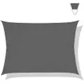 Vonroc Solsejl Rectangle - Premium - 400×300 cm - Vandafvisende | Grå