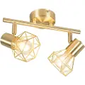 QAZQA Art Deco Spotlight Messing Tiltable og Rotatable 2-lys - Mosh