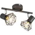 QAZQA Art Deco Justerbar Spotlight Sort 2-lys - Mosh 2