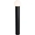 QAZQA Sort udendørs gulvlampe med opalglas 80 cm IP44 - Huma