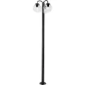 QAZQA Lanterne sort med klart glas 200 cm 3-lys IP44 - Sfera